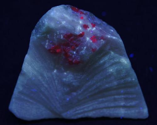Espinela y Pargasita - Fluorescente
Luc Yen, Yenbai. Vietnam
8 x 7 cm
Luz UV onda larga. (Autor: Daniel C.M.)