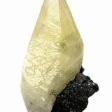 Calcite on galenaMina Buick, Bixby, Distrito Viburnum Trend, Condado Iron, Missouri, USA7,5 cm (Author: Tobi)