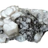 CalciteZona minera St. Andreasberg, Distrito Goslar, Harz, Baja Sajonia/Niedersachsen, AlemaniaSpecimen size 8 cm, largest crystal 1,4 cm (Author: Tobi)