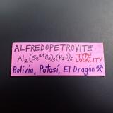 Alfredopetrovite, Chalcomenite, AhlfelditeMina El Dragón, Provincia Antonio Quijarro, Departamento Potosí, Bolivia15 mm x 10 mm x 8 mm (Author: Don Lum)