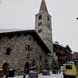 Val D&rsquo;Isère, Saboya, Alpes, Francia.
La iglesia de Val D&rsquo;Isère fue construida a mitades del siglo XVII con bloques de rocas carbonatadas. (Autor: Josele)