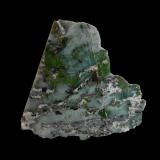 Actinolite (variety smaragdite)Glaciar Allalin, Zona Allalin, Saas-Almagell, Valle Saas, Zermatt - Saas Fee, Wallis (Valais), Suiza70 mm x 70 mm x 50 mm (Author: Dany Mabillard)