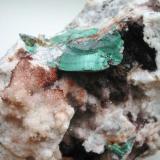 3,5 cm malachite aggregate on quartz from the Clara mine near Oberwolfach, Black Forest. (Author: Andreas Gerstenberg)