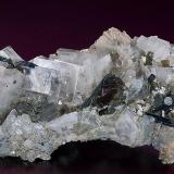 Calcite, Rutile, Muscovite, and Dolomite
Rist Mine, Hiddenite, Alexander Co., North Carolina, USA
Specimen size 7.1 x 4 cm. (Author: am mizunaka)