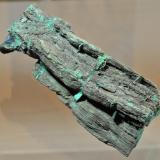 Chalcocite replacing Wood
Nacimiento Copper Mine, Sandoval County, New Mexico, USA
13.3 x 5.1 cm
The primary ore of the copper mine (Author: Philip Simmons)