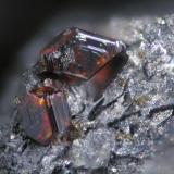 Xanthoconite
Las Cruces mine, Gerena, Seville, Andalusia, Spain
FOV 1 mm (Author: Cesar M. Salvan)