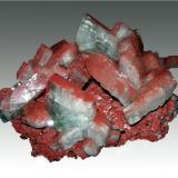 Baryte
Frizington, Cumbria, England, UK
Baryte crystals, typically 5cm, selectively coloured red by included hematite. From an unlocated iron mine in the Frizington area. Specimen 14x12 cm (Author: ian jones)