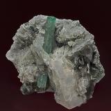 Beryl, Calcite, Muscovite, Pyrite, Rutile
Rist Mine, Hiddenite, Alexander Co., North Carolina, USA
6.3 x 5.0 cm. (Author: am mizunaka)