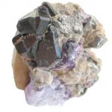 Cassiterite, fluorite, arsenopyrite
Sauberg mine, Ehrenfriedersdorf, Erzgebirge, Saxony, Germany
5,5 x 4,5 cm (Author: Andreas Gerstenberg)