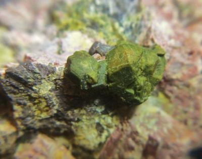 Uraninita<br />Diéresis Mine, Puerto del Cabril, Hornachuelos, Comarca Valle Medio del Guadalquivir, Córdoba, Andalusia, Spain<br />Cristales de 2 cm.<br /> (Autor: Nieves)