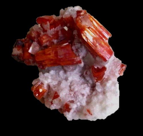 Vanadinita<br />Old Yuma Mine, Saguaro National Monument, Amole District, Tucson Mountains, Pima County, Arizona, USA<br />3,5x3x2 cm<br /> (Autor: Nacho)