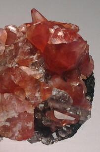 Detail of the Rhodochrosite.
Uchucchacua Mine, Oyón Province, Department of Lima, Perú.
33 mm x 23 mm x 29 mm. (Author: Gianfranco Rodríguez T.)