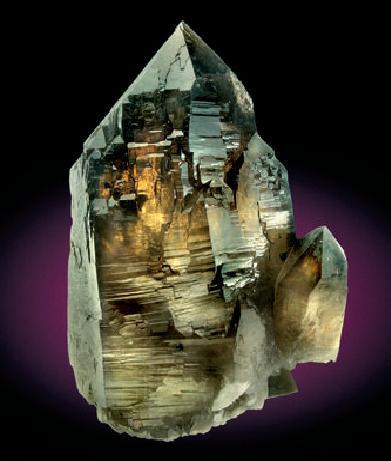 Quartz (variety smoky quartz)<br />Mas Sever Quarry, Massabè (Mas Ceber), Sils, Comarca La Selva, Gerona / Girona, Catalonia / Catalunya, Spain<br />15 cm high<br /> (Author: Joan R.)