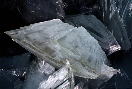 Giant gypsum crystal from Naica Mine (Author: Peter Megaw)
