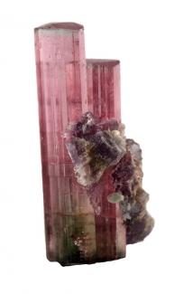 reverse of elbaite cluster (Author: Jim)