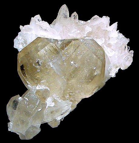 Quartz - smoky japan-law twin on clear quartz
PC Mine, Cataract District, Jefferson County, Montana, USA
11.0 X 8.0 cm w/ 5.5 cm twin (Author: GneissWare)