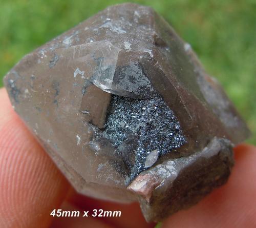 Messina 5 shaft hematite crystals on hematite included quartz crystal-south africa.jpg (Author: Anton Potgieter)