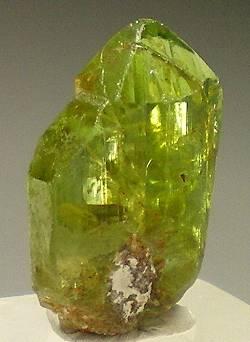 Peridot, back view of crystal (Author: Jim)