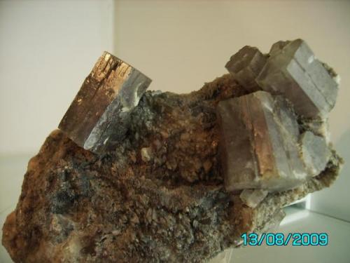 Aragonito en matriz
Minglanilla  Cuenca
año1999
cristal más grande 3cms. (Autor: Gelo)