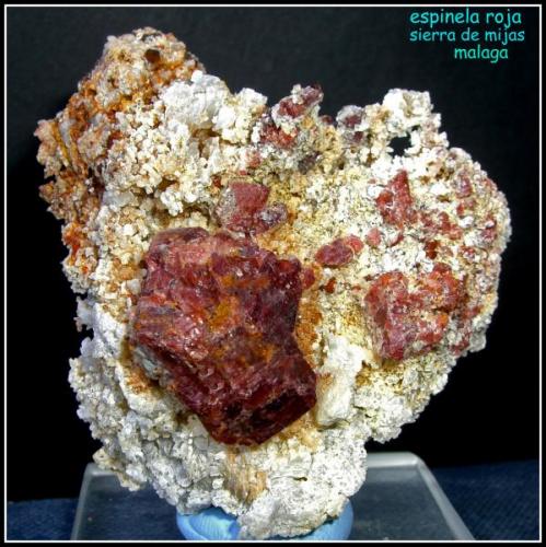 ESPINELA ROJA - Sierra de Mijas - Mijas - Málaga - pieza 6cm x 5.5cm -cristal 23mm (Autor: Mijeño)