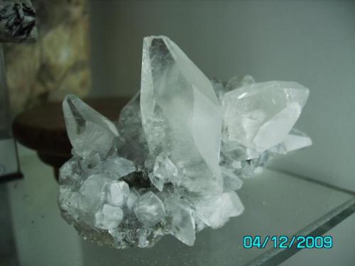 Calcita y Fluorita
La Moscona, Asturias
año 2009
cristal biterminado de Calcita 3,7cms, (Autor: Gelo)