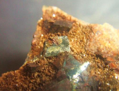 Calcostibita minas de Lanteira Lanteira Granada, pieza 5x5cm cristal 8mm (Autor: Nieves)