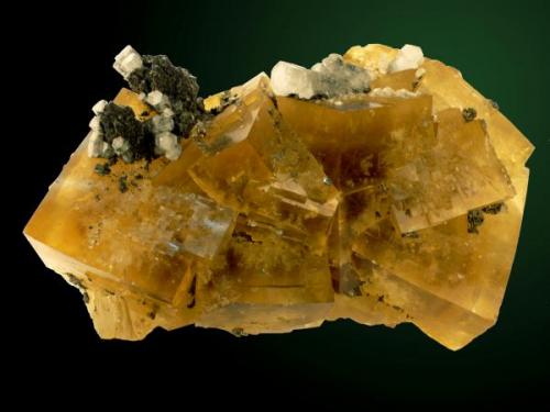 Ejemplar de fluorita de la mina del Hamman, con cubos de 6 cm de arista. La pieza mide 16,5 x 11 cm.
Fotografía: J. R. García (Autor: JRG)