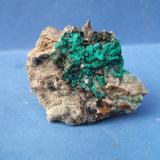 Pseudomalaquita<br />Mina Miguel Vacas, Freguesías Pardais y Conceição, Vila Viçosa, Distrito Évora, Província Alentejo Central, Región Alentejo, Portugal<br />5 x 5 cm<br /> (Autor: Nieves)