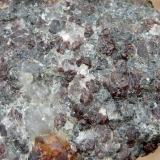 Granate 0,4cm (quizá espessartita) en metamorfito. Serrinha, Formiga, Minas Gerais- Brasil (Autor: Anisio Claudio)