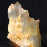 Cuarzo Ahumado (tres cristales) con Microclina - Cantera Massabé - Sils - Cataluña - España - 4x3x1,5 cm (Autor: Joan Martinez Bruguera)