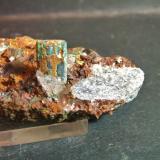 Calcostibita minas de Lanteira Lanteira Granada , pieza 6x4cm cristal 1´5x0´8cm (Autor: Nieves)