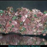 MALAQUITA SOBRE DOLOMITA - Bou Bekker - Marruecos - 6cm x 3cm (Autor: Mijeño)