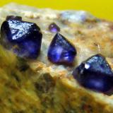 Fluorita, Uxes (La Coruña). Cristal mayor 1,5 mm. (Autor: nimfiara)