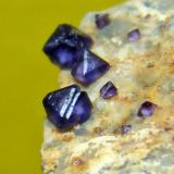 Fluorita, Uxes (La Coruña). Cristal mayor 1,5 mm. (Autor: nimfiara)