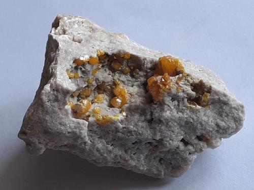 Wulfenite<br />Haiming, Imst District, North Tyrol, Tyrol/Tirol, Austria<br />5 x 3,5 cm<br /> (Author: Volkmar Stingl)