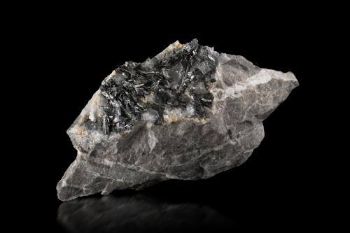 Rouxelite<br />Tunnel di Sant'Olga, Monte Arsiccio Mine, Sant'Anna (Sant'Anna di Stazzema), Apuan Alps, Stazzema Municipality, Lucca Province, Tuscany, Italy<br />9.5 x 4 x 6 cm / main crystal: 1.3 cm<br /> (Author: MIM Museum)
