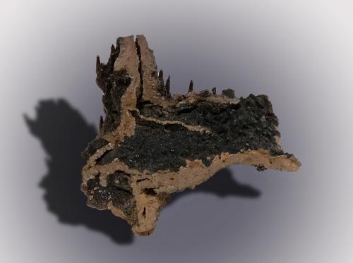 Goethite<br />Monte de Hierro group of mines, Cerro del Hierro, San Nicolás del Puerto-Constantina, Comarca Sierra Norte de Sevilla, Seville, Andalusia, Spain<br />63 mm x 58 mm x 60 mm<br /> (Author: Firmo Espinar)