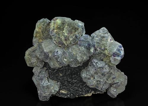 Fluorite, Schorl<br />Bergsig Farm 167 (Hohenstein), Omaruru, Erongo Region, Namibia<br />9.4 x 8.2 cm<br /> (Author: am mizunaka)