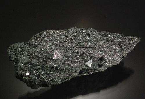 Magnetite in Chlorite schist<br />Cantera Carlton, Chester, Condado Windsor, Vermont, USA<br />11.6 x 4.5 cm<br /> (Author: Michael Shaw)
