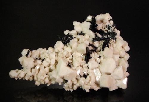 Aegirine on Orthoclase<br />Monte Malosa, Distrito Zomba, Malawi<br />10.7 x 7.2 x 2.4 cm<br /> (Author: Michael Shaw)