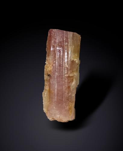 Elbaite (variety rubellite)<br />Minas Gerais, Brazil<br />12 mm x 37 mm x 11 mm<br /> (Author: Firmo Espinar)