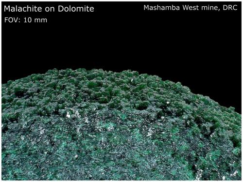 Malachite on Dolomite<br />Mashamba West Mine, Kolwezi District, Lualaba, Katanga Copper Crescent, Katanga (Shaba), Democratic Republic of the Congo (Zaire)<br />120 mm x 90 mm x 50 mm<br /> (Author: silvia)