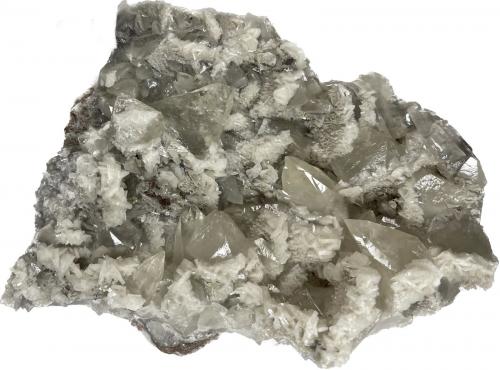 Calcita y Barita<br />Mina Moscona, El Llano, Solís, Corvera de Asturias, Comarca Avilés, Principado de Asturias (Asturias), España<br />16x12cm<br /> (Autor: castrominerals)