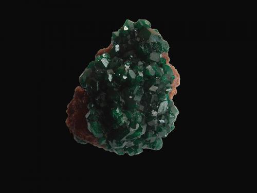 Dioptase<br />Republic of the Congo<br />60 mm x 50 mm x 30 mm<br /> (Author: Dany Mabillard)