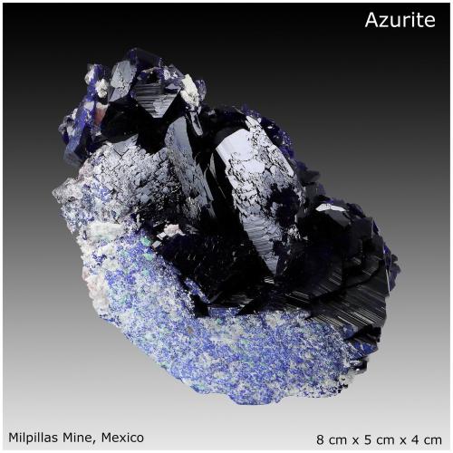 Azurite<br />Milpillas Mine, Cuitaca, Municipio Santa Cruz, Sonora, Mexico<br />8 cm x 6 cm x 5 cm<br /> (Author: silvia)