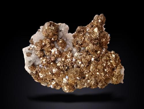 Pyrite and Calcite<br />Reocín Mine, Reocín, Comarca Saja-Nansa, Cantabria, Spain<br />70 mm x 54 mm x 23 mm<br /> (Author: Firmo Espinar)
