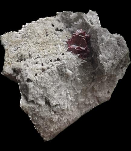 Cinabrio<br />Mina Escarlati, Puerto de las Señales, Maraña, Comarca Montaña Oriental, León, Castilla y León, España<br />4x4cm<br /> (Autor: castrominerals)