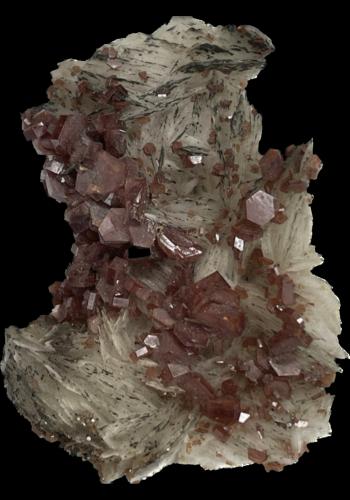 Vanadinita y Barita<br />Mina ACF, Distrito minero Mibladen, Mibladen, Midelt, Provincia Midelt, Región Drâa-Tafilalet, Marruecos<br />7x5cm<br /> (Autor: castrominerals)