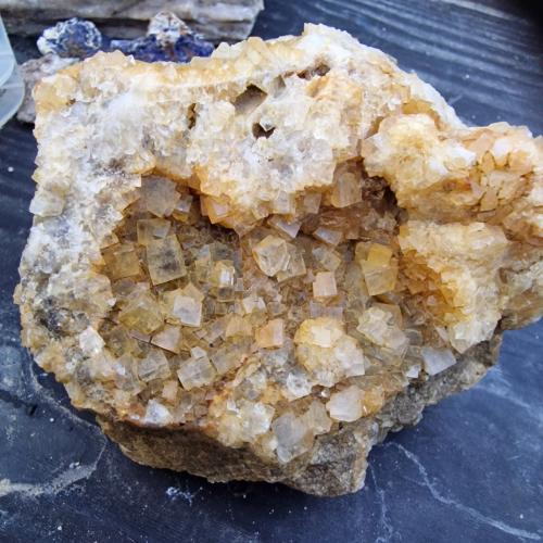 Fluorite<br />Milltown Quarry, Milltown, Ashover, North East Derbyshire District, Derbyshire, England / United Kingdom<br />120mm<br /> (Author: Forrestblyth)