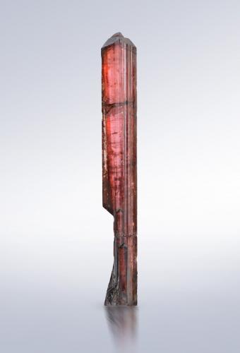 Väyrynenita<br />Shengus (Shingus), Distrito Baltistán, Gilgit-Baltistan (Áreas del Norte), Paquistán<br />1.5 x 0.5 x 9 cm / cristal principal: 8.8 cm<br /> (Autor: Museo MIM)